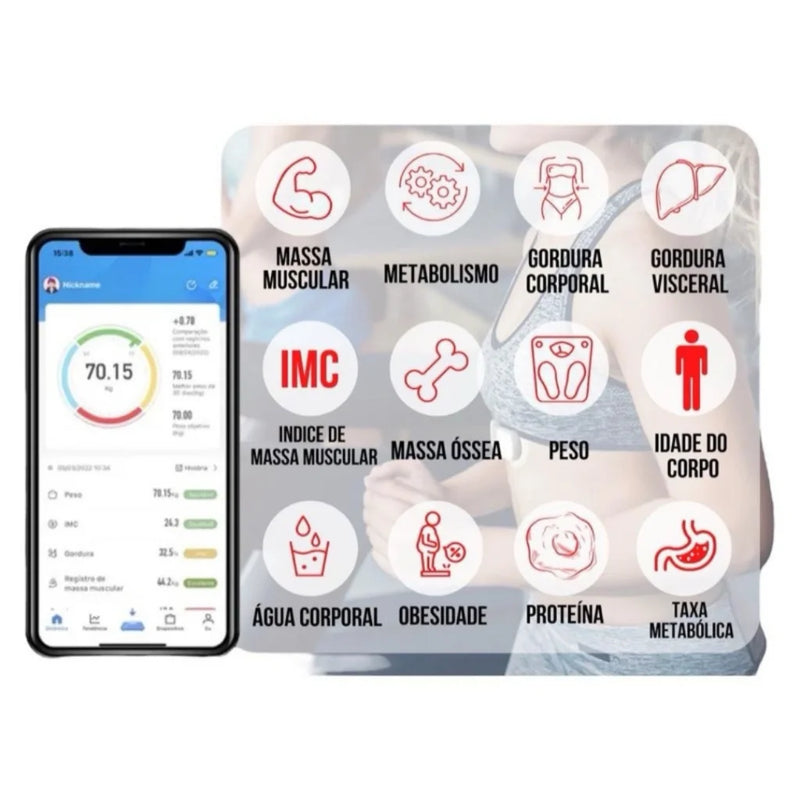 Smart Bluetooth Body Scale – Up to 180kg
