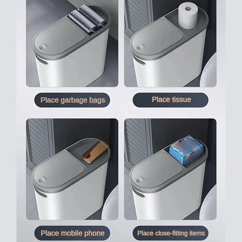 Slim Push-Top Bin