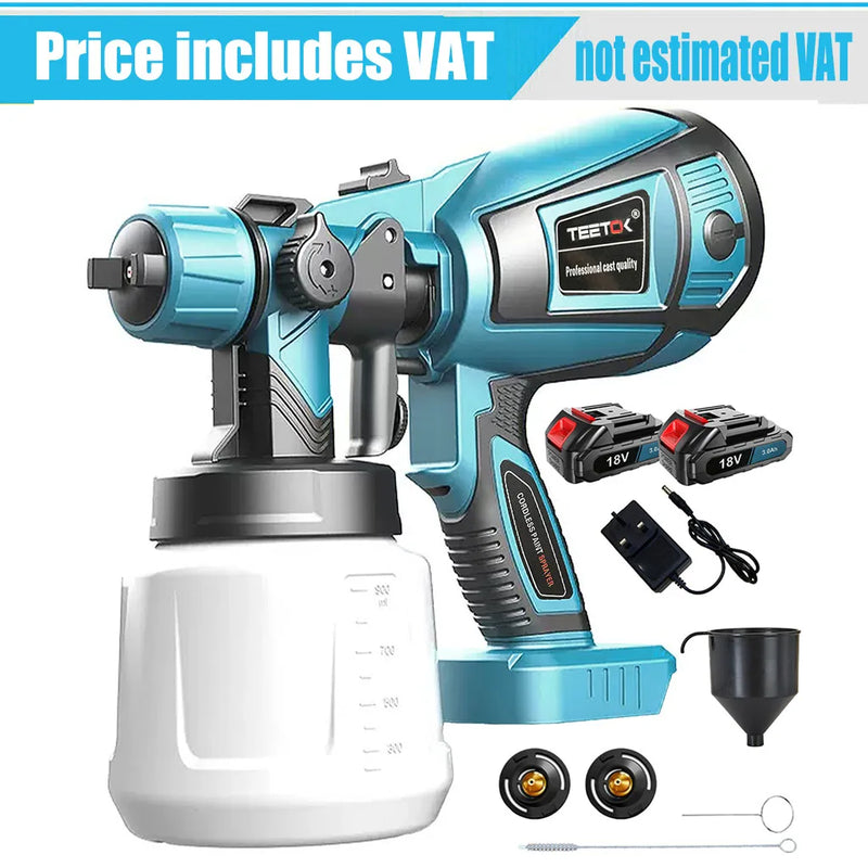 Cordless 2-Battery Paint Sprayer 18V