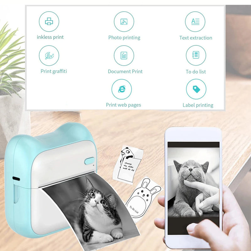 Portable Inkless Thermal Printer