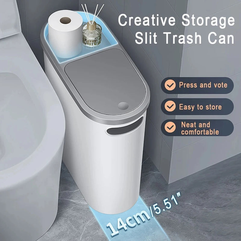 Slim Push-Top Bin