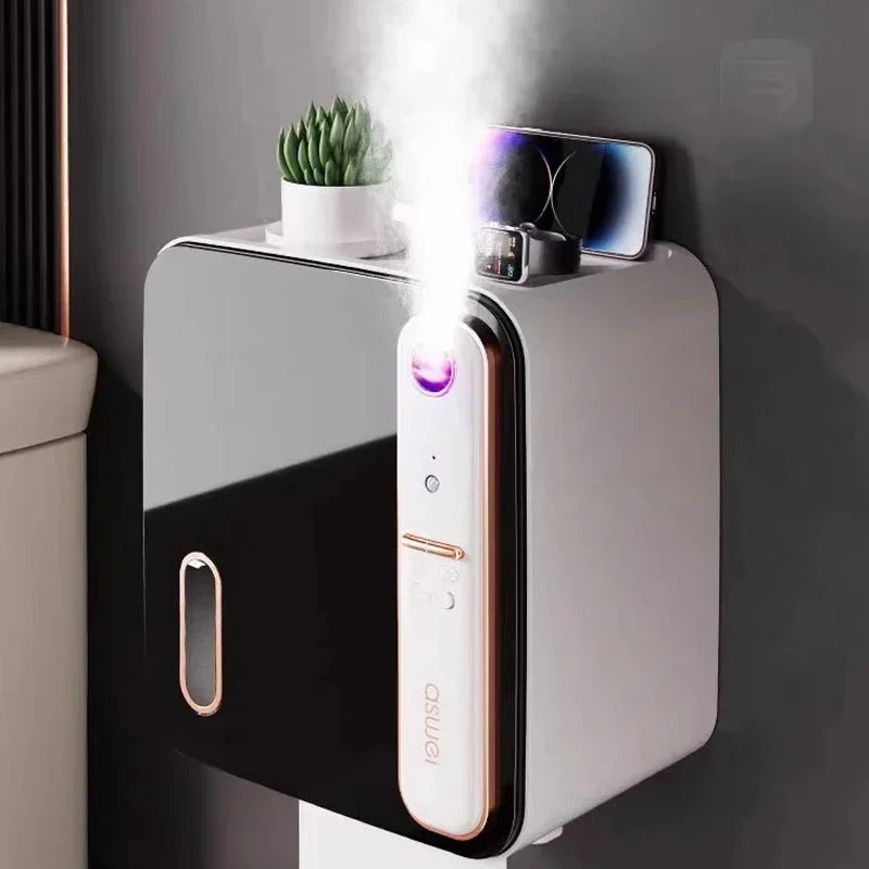 Wall-Mounted Tissue & Roll Holder