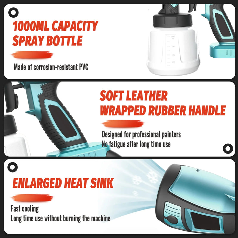 Cordless 2-Battery Paint Sprayer 18V