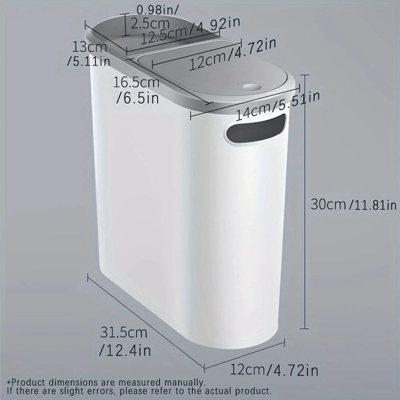 Slim Push-Top Bin